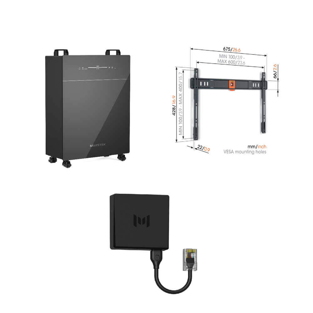 Marstek Venus E 2.0+ 5,12kWh Energy Storage + P1 &amp; Wallmount