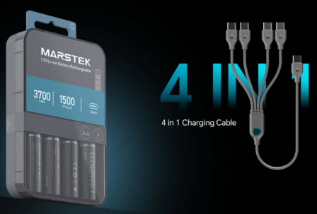 MARSTEK USB-C Li-ion AA